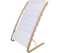 Alba Literature Floor Display DDEXPO8W BC – 8×2 A4 Compartments, H930×W580×D500mm Light Wood/White