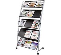 Alba A4 Literature Display Black DD5GM 820 (W) x 510 (D) x 1,660 (H) mm