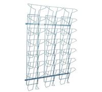 ALBA A4 Wire Display Stand with 21 Compartments - Metalic