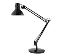 Alba Architect Freestanding Desk Lamp Fluorescent, LED Black Main 260 x 260 x 890 mm