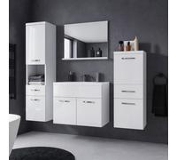 Alba Bathroom Furniture Set White Gloss Finish With Dolomite Washbasin