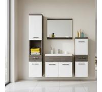 Alba Bathroom Furniture Set White Gloss Finish With Dolomite Washbasin Bodega