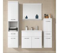 Alba Bathroom Furniture Set With Dolomite Washbasin White Gloss