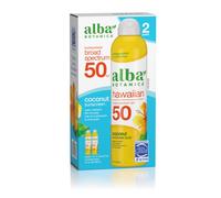 Alba Botanica Hawaiian Coconut SPF 50 Sunscreen Spray, Broad Spectrum, Water-Resistant & Biodegradable, 8 oz (Pack of 2) B0CKQ2J89S