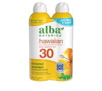 Alba Botanica Hawaiian Coconut Sunscreen Spray Broad Spectrum SPF 30 Sunscreen Water Resistant and Biodegradable 5 fl oz Bottle (Pack of 2)