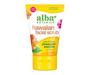 Alba Botanica Pore Purifying Pineapple Enzyme Hawaiian Facial Scrub, 4 oz.
