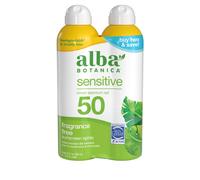 Alba Botanica Sensitive Sunscreen Spray for Face and Body Fragrance-Free Broad Spectrum SPF 50 Water Resistant 5 fl oz Bottle (Pack of 2)