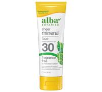 Alba Botanica Sheer Mineral Face Fragrance Free Face Sunscreen SPF 30 - 59ml