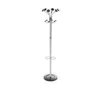 Alba Chromy Coat Stand Chrome/Black PMCLASS