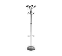 Alba Chromy Coat Stand Chrome/Black PMCLASS