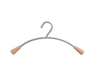 Alba Coat Hanger for Racks Wooden and Metallic Grey Finish Ref PMCIN6 [Pack of 6]