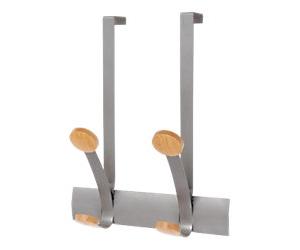 Alba Coat Rack 2 Hooks Silver