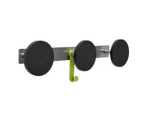 Alba Coat Rack 3 Hooks Black, Silver