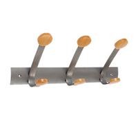 Alba Coat Rack 3 Hooks Silver