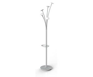 Alba - Coat rack - Grey and white design - Base diameter 35 cm - H 187 cm - Tube: diameter 38 mm - ABS - 5 large hooks
