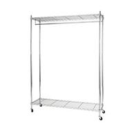 Alba Coat Rack PMMOBI 30 x 890 x 1680mm Silver Grey