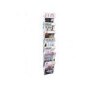 Alba Ddfil7M A4 Wall Mounted 7 Tier Literature Holder - Chrome