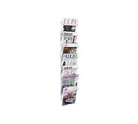 Alba Wall Mounted 7 Pocket Literature Holder A4 Chrome