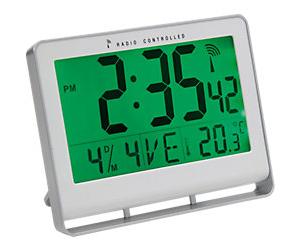 Alba Digital Wall Clock HORLCDNEO 20 x 3cm Silver Grey