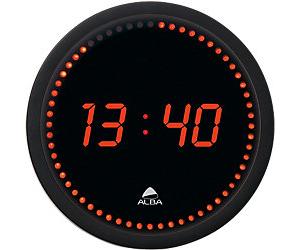 Alba Digital Wall Clock HORLED 30 x 4cm Black