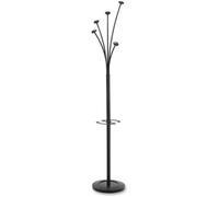 Alba Festival Coat Stand 5 Pegs Black and Silver Grey Pmfesty N