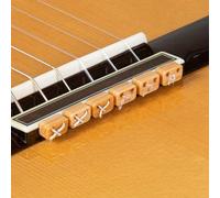 Alba Guitar Beads Classical Guitar Beads in Light Brown Wood Pattern for Acoustic Guitar Flamenco Guitar with Nylon Strings