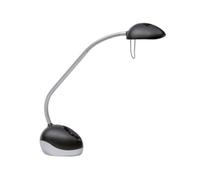 Alba Halox LED Desk Lamp 3/5.5W with UK Plug Black/Grey LEDX N UK