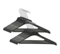 Alba Hangers PMBASIC PL Plastic 450 x 220mm Black Pack of 20