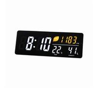 Alba LED Wall Clock With CO2 Level Temperature and Humidity Sensor Black - HORDGTL CO2