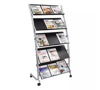 Alba 5 Shelf Mobile Literature Display Stand 3xA4 DD5GM