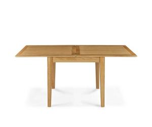 Alba Oak 85-170Cm Flip Top Extending Dining Table 4-6 Seater - By Roseland Furniture