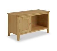 Alba Oak 90Cm Small Tv Unit - Fully Assembled By Roseland Furniture