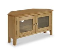 Alba Oak 95Cm Corner Tv Unit - Fully Assembled By Roseland Furniture