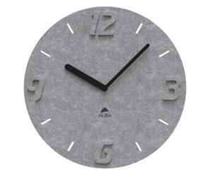 Alba Quarzuhr Horpet G, 30Cm Durchmesser, 100 % Recyceltes Pet Material, Grau