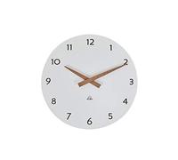 ALBA Wall Clock - Wood - Quartz - Silent - Precious - Modern Look and Purity - White