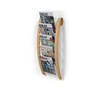 Alba Wall Display Unit 5 Compartments Natural Wood & White
