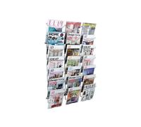 Alba Wall Mounted 7Tier 21-Pocket Literature Holder A4 Chrome DDFIL21M