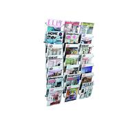 Alba Literature Holder DDFIL21M Wall Mounted – 7 Tier, 21 Pockets, A4, Chrome