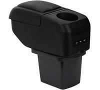 AlbaEUC Black Leather Arm Rest Centre Console Storage Box Armrest For Hyundai i30 2006-2010, Armrest Rotary Consoles In-vehicle Storage Accessories