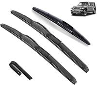 AlbaEUC Front & Rear Windscreen Window Wiper Blade Set for Jeep Wrangler JL 2018-2022 - 16"+16"+12"，Windscreen Wiper Assembly Car Accessories