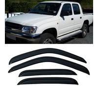 AlbaEUC Wind Deflectors Set Fits for Toyota Hilux Crew Cab Pickup 2001-2004，Rain deflector Car accessories Car wind deflectors Sun Rain Noise Protection Translucent