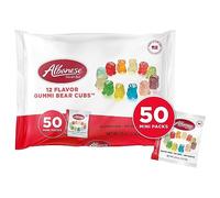 Albanese World's Best Gummi Snack Packs, 12 Flavor Gummi Bear Cubs, 50 mini packs of Candy, Perfect for Lunch Boxes and School Snacks