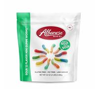 Albanese World's Best Sour 12 Flavor Mini Gummi Worms, 32oz Bag of Candy