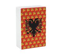 Albania Albanian Flag with Olive Cigarette Case Box Holder Plastic for Women Men Normal Size