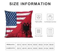 Albania And US Flag Funny Plush Pillow Cases Novelty Soft Cozy Throw Pillows Cover Pillowcase