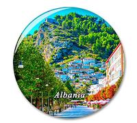 Albania Balkan Mangalem Fridge Refrigerator Magnet Decorative Magnet Sticker Travel Souvenir Collection Tourist City Gift Whiteboard Kitchen