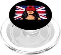 Albania Britain Flags Women Roots British Albanian Heritage PopSockets PopGrip for MagSafe