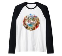 Albania, Europe Raglan Baseball Tee