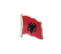 Albania Flag, albanian Flag Lapel Pin Badge, 3/4" x 3/4", MaxFlags®
