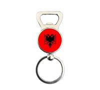 Albania Flag Bottle Opener Keyring - Albanian Patriotic Gift | National Flag Keychain Keepsake